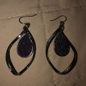 Dark purple earrings
